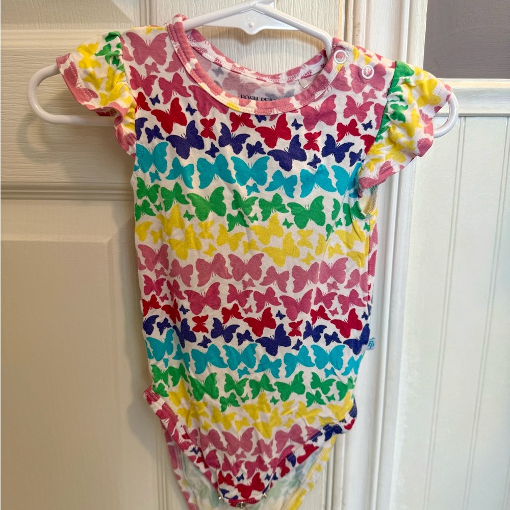 Posh Peanut Rainbow Butterfly Bodysuit